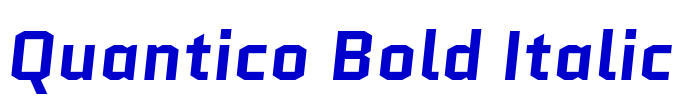 Quantico Bold Italic 字体